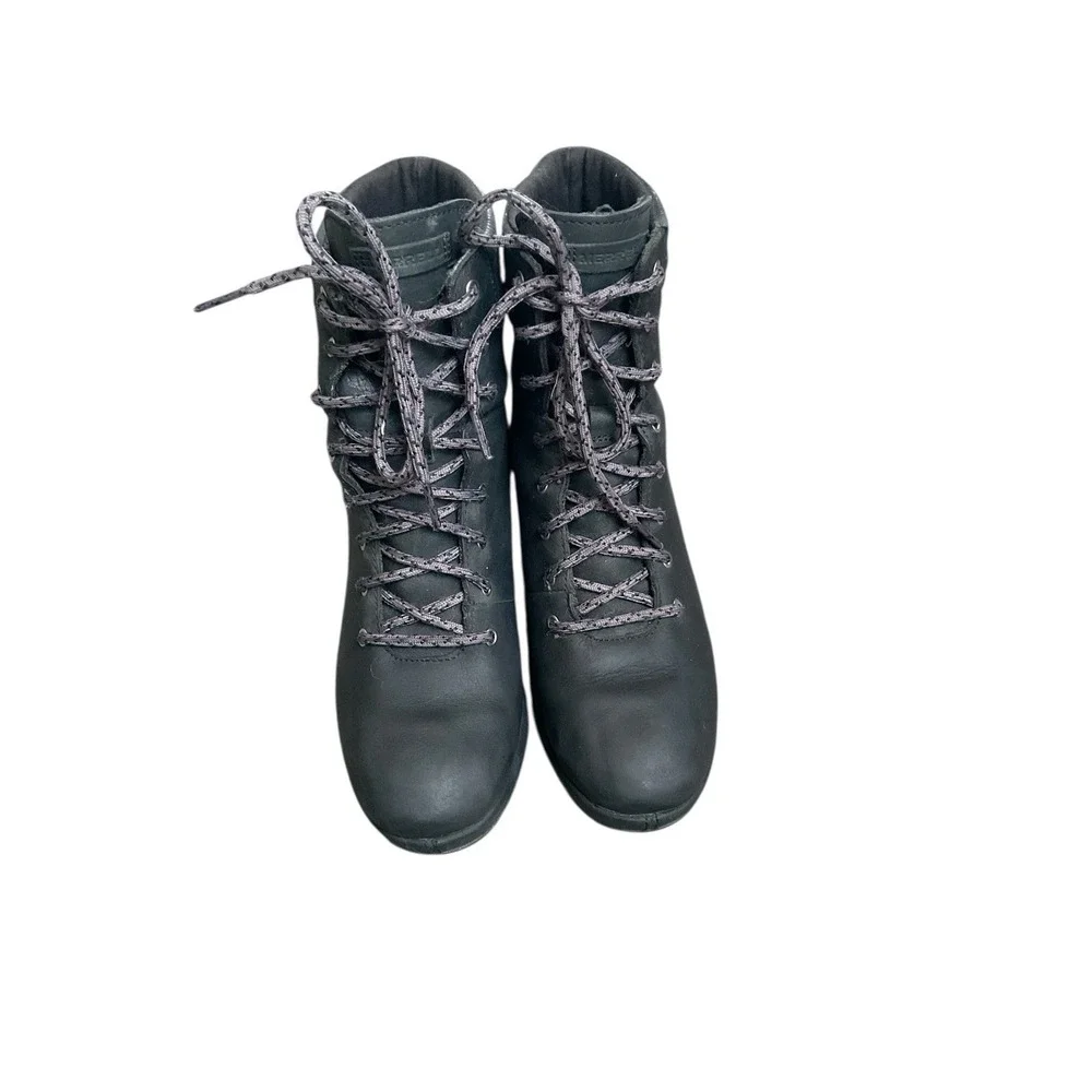 Merrell Women's Tremblant Black Wedge Lace Up Waterproof Bootie boots‎ Size 8